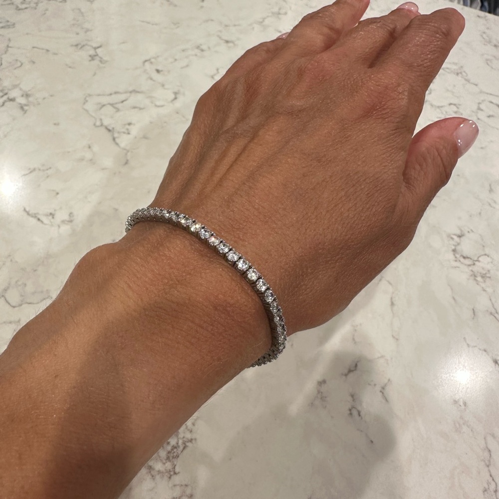 Elegant Silver Tennis Bracelet